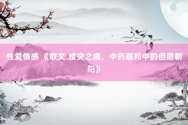 性爱情感 《散文.腰突之痛，中药暖和中的但愿朝阳》