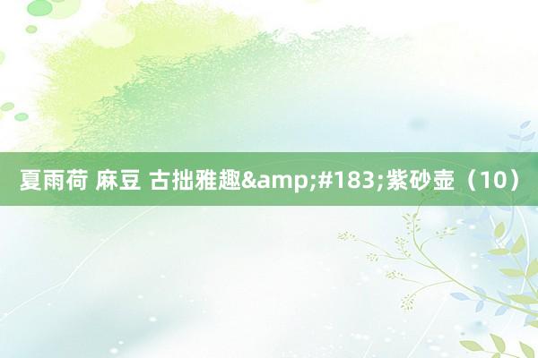 夏雨荷 麻豆 古拙雅趣&#183;紫砂壶（10）